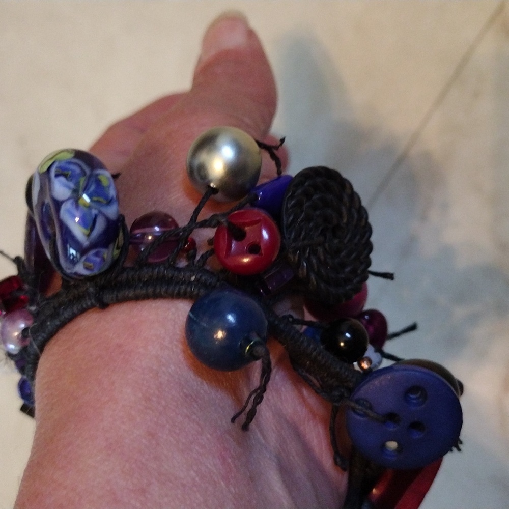 Beautiful Multi Style Beads Statement Bracelet. - image 2
